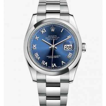 Rolex Datejust 36 Watch 116200-0060 Dark Blue Dial