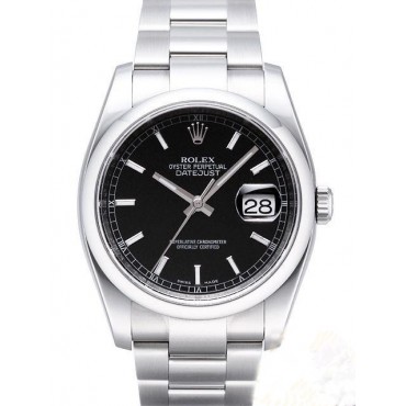Rolex Datejust 36 Watch 116200-0059 Black Dial