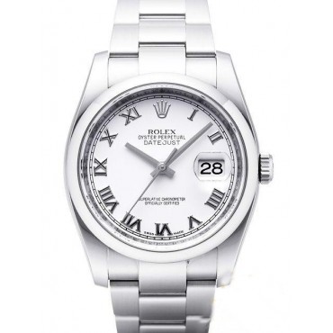Rolex Datejust 36 Watch 116200-0055 White Dial