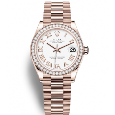 Rolex Lady-Datejust All Rose Gold Watch 278285RBR-0008 White
