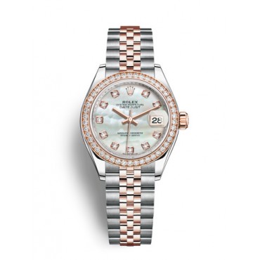 Rolex Lady-Datejust Two Tone Rose Gold Watch 279381RBR-0013 MOP