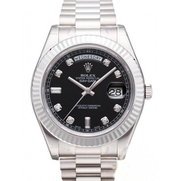 Rolex Day-Date II Watch 218239 Presidential Black Dial