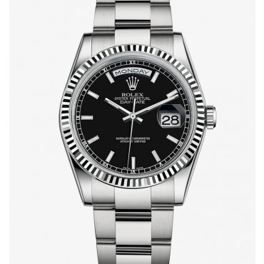 Rolex Day-Date Watch 118239-0121 Oyster Bracelet Black