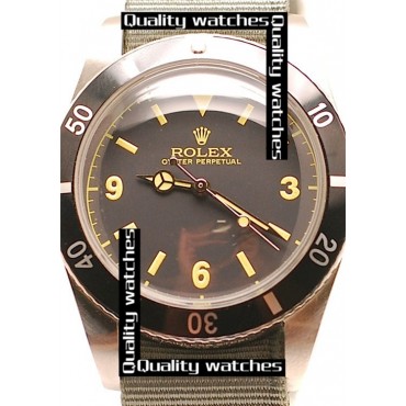 Rolex Submariner Vintage Watch Gray Nylon Strap