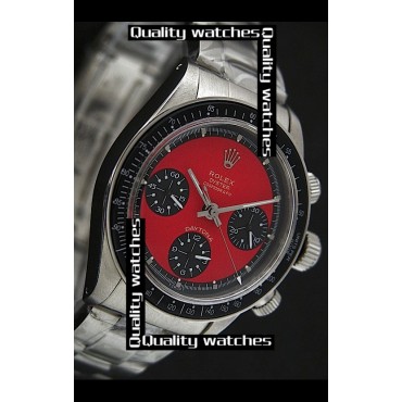 Rolex Daytona Paul Newman Vintage Watch Black Subdials Red Dial