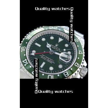 Rolex GMT-Master II Cloned 3285 Movement Watch Green Dial And Bezel