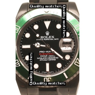 Rolex Submariner Pro-Hunter Watch PVD Coating Black