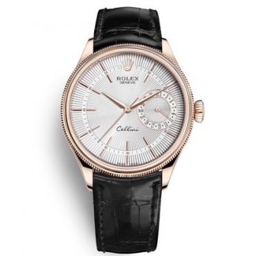 Rolex Cellini Date Rose Gold Watch 50515-0009 White Dial