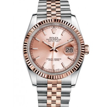 Rolex Datejust 36 Rose Gold Watch 116231-0062 Jubilee Pink