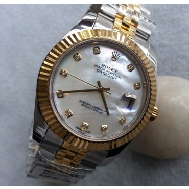Rolex Datejust 36 Two Tone Gold Watch 126233-0023 Jubilee MOP