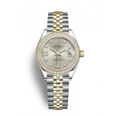 Rolex Lady-Datejust Two Tone Gold Watch 279383RBR-0003 Silver