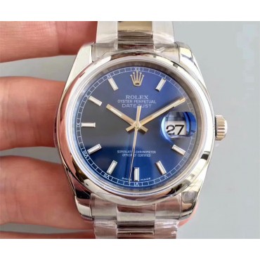 Rolex Datejust 36 Watch 116200-0057 Dark Blue Dial