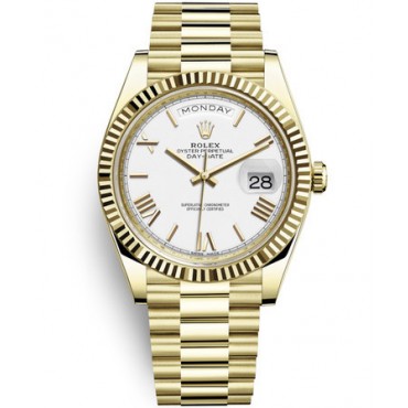 Rolex Day-Date II All Gold Watch 228238-0042 Presidential White