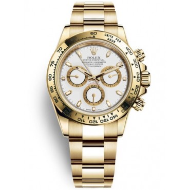 Rolex Daytona All Gold Watch 116508-0001 White Dial