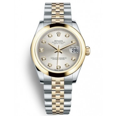 Rolex Lady-Datejust Two Tone Gold Watch 178243-0041 Silver