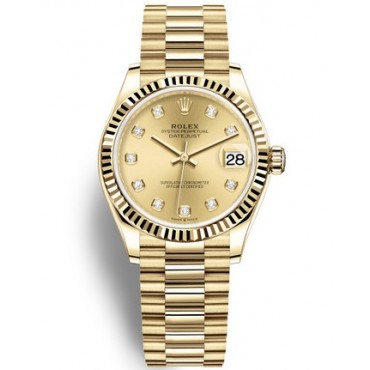 Rolex Lady-Datejust All Gold Watch 278278-0009
