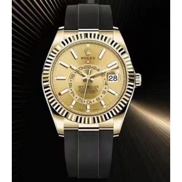 Rolex Sky-Dweller Watch 326238-0007 Gold Dial