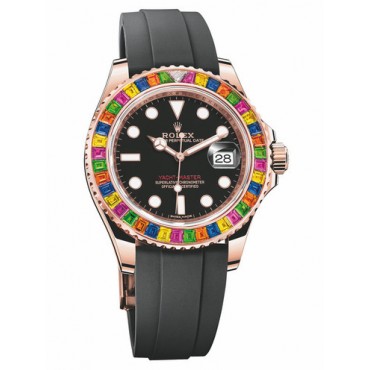 Rolex Yacht-Master Rainbow Candy Watch 116695SATS Black