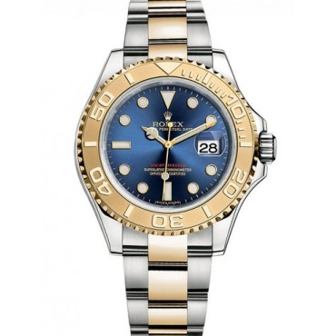 Rolex Yacht-Master Two Tone Gold Watch 16623-0001 Dark Blue