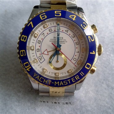 Rolex Yacht-Master II Two Tone Gold Watch White Dial