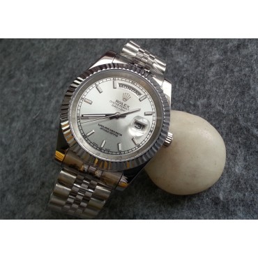 Rolex Day-Date II Watch Presidential Silver White Dial