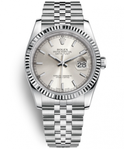 Rolex Datejust 36 Watch 116234-0080 Jubilee Silver Dial