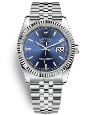 Rolex Datejust 36 Watch 116234-0139 Jubilee Dark Blue