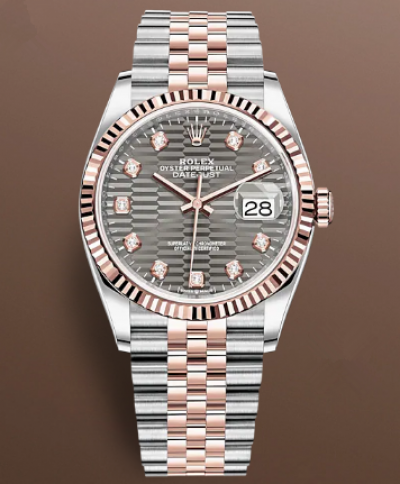 Rolex Datejust Two Tone Watch 126231-0041 Jubilee Gray Dial