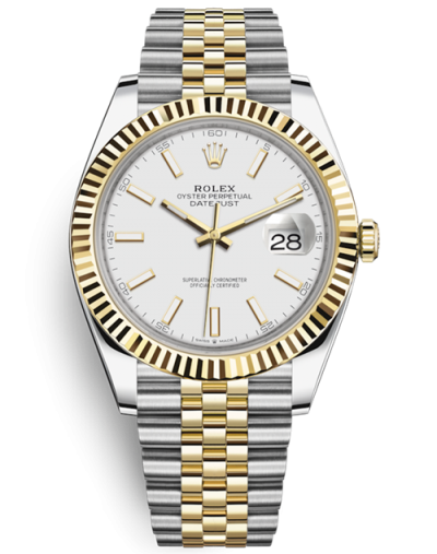 Rolex Datejust II Two-Tone Gold Watch 126333-0016 Jubilee White