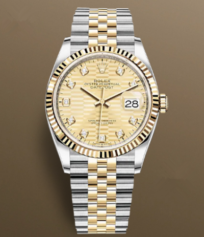Rolex Datejust Watch 126233-0045 Jubilee Golden Dial