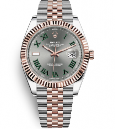 Rolex Datejust II Two-Tone Rose Gold Watch 126331-0016 Gray