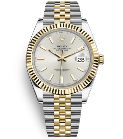 Rolex Datejust II Two-Tone Gold Watch 126333-0002 Jubilee Silver