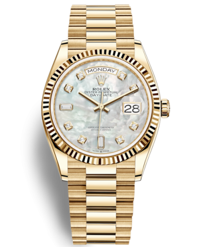 Rolex Day-Date Yellow Gold Watch 128238-0011 Presidential MOP