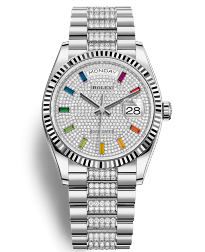 Rolex Day-Date Watch 128239-0027 Presidential Diamonds-Paved