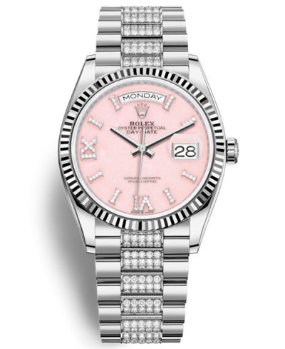 Rolex Day-Date Watch 128239-0030 Presidential Pink Opal