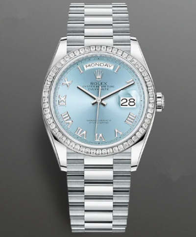 Rolex Day-Date Watch 128396tbr-0002 Presidential Ice Blue Dial