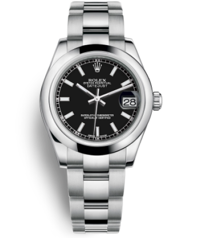 Rolex Lady-Datejust Watch 178240-0025 Black Dial