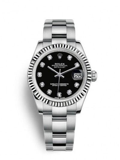 Rolex Lady-Datejust Watch 178274-0058 Black Dial