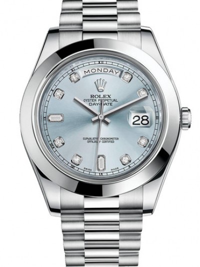 Rolex Day-Date II Watch 218206-0009 Presidential Ice Blue