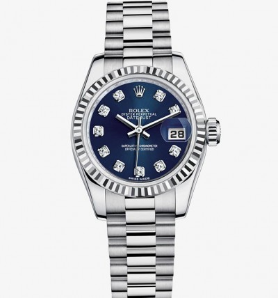 Rolex Lady-Datejust Watch 179179-83139 Dark Blue Dial