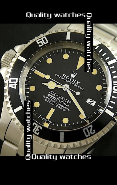 Rolex Sea-Dweller Polizia Di Stato Left Hand Watch Black 