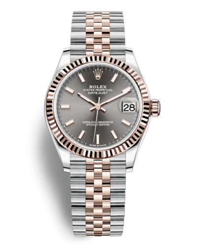 Rolex Lady-Datejust Two Tone Rose Gold Watch 278271-0018 Gray