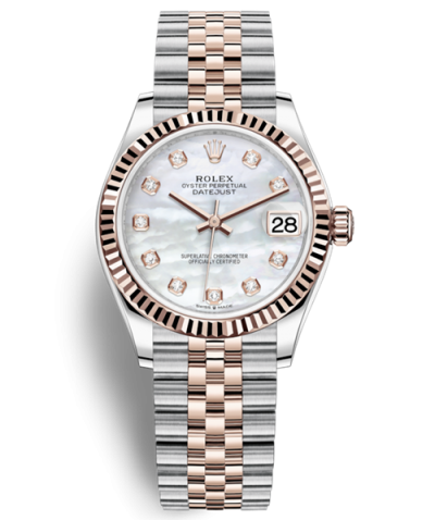 Rolex Lady-Datejust Two Tone Rose Gold Watch 178271-0060 MOP