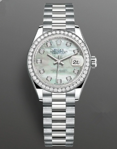 Rolex Lady-Datejust Watch 279139rbr-0008 Presidential MOP Dial