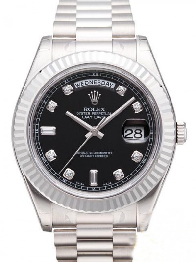 Rolex Day-Date II Watch 218239 Presidential Black Dial