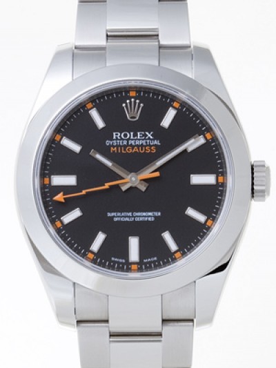 Rolex Milgauss Watch 116400-0001 Black Dial