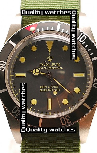 Rolex Submariner Vintage Watch Green Nylon