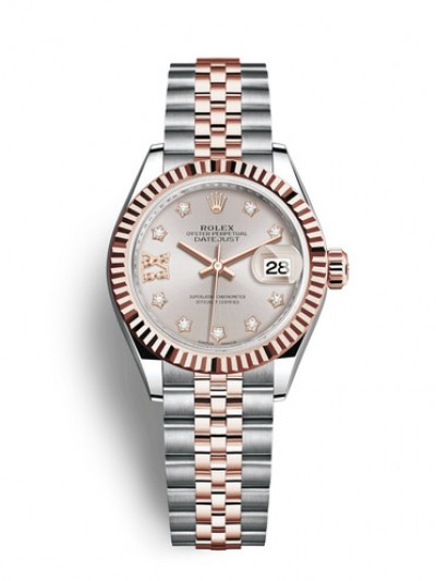 Rolex Lady-Datejust Two Tone Rose Gold Watch 279171-0019 Champagne