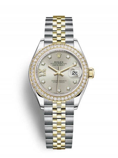 Rolex Lady-Datejust Two Tone Gold Watch 279383RBR-0003 Silver