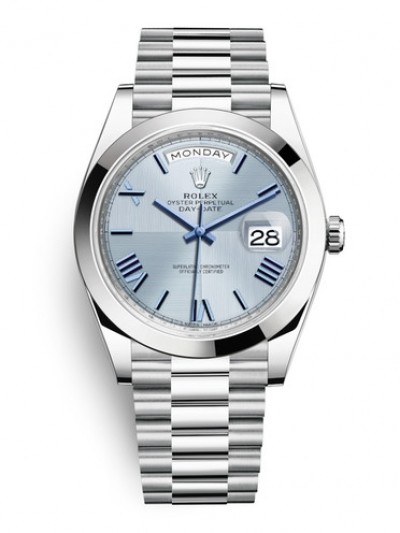 Rolex Day-Date 40 Watch 228206-0001 Ice Blue Dial
